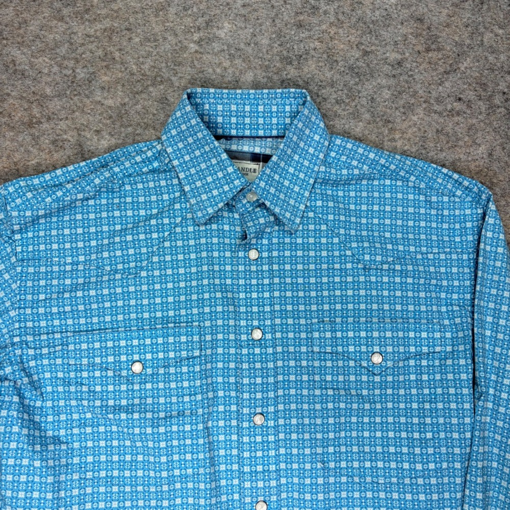 Panhandle Rough Stock Mens Button‎ Up Shirt Long Sleeve Western Print Small